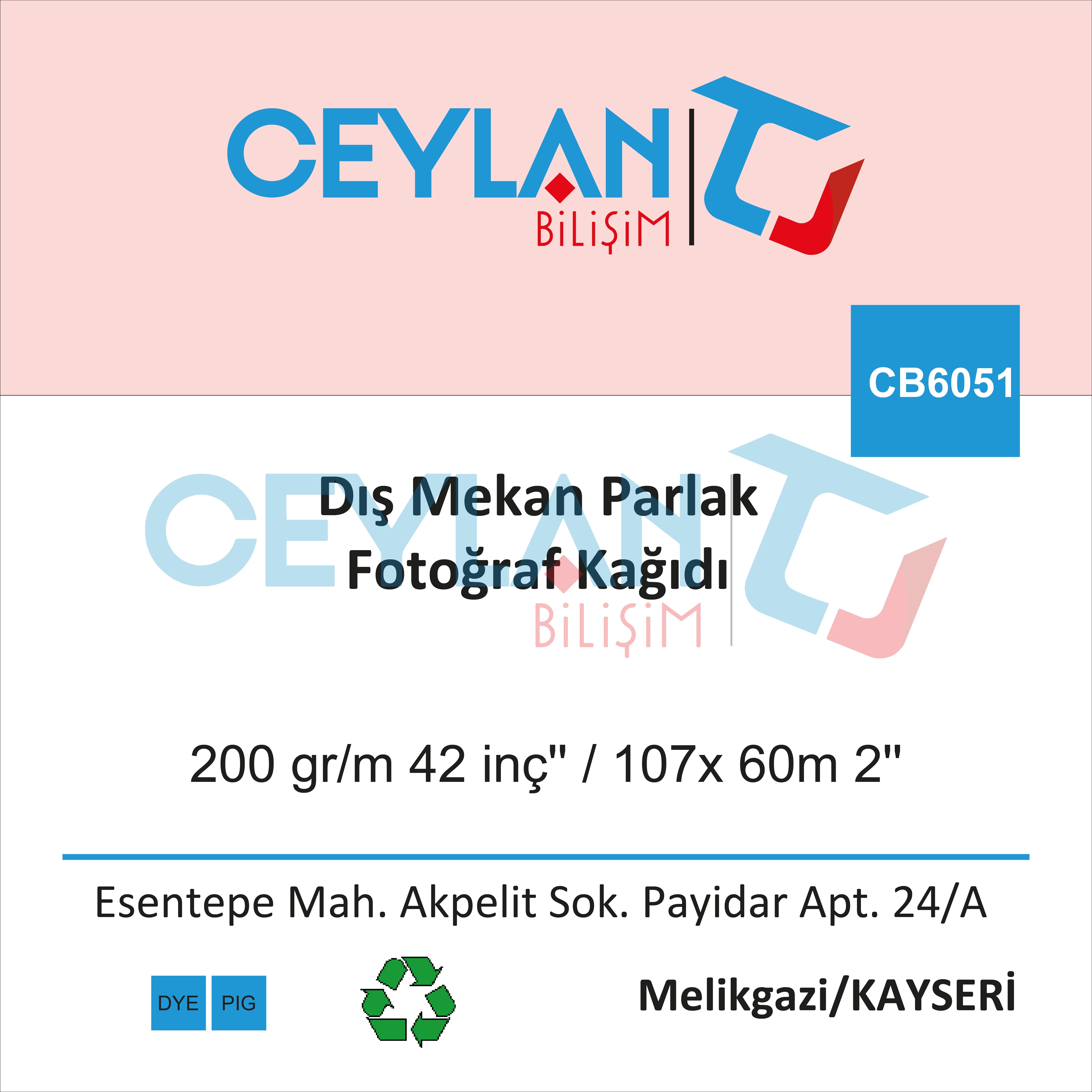Dış Mekan Parlak Fotoğraf Kağıdı