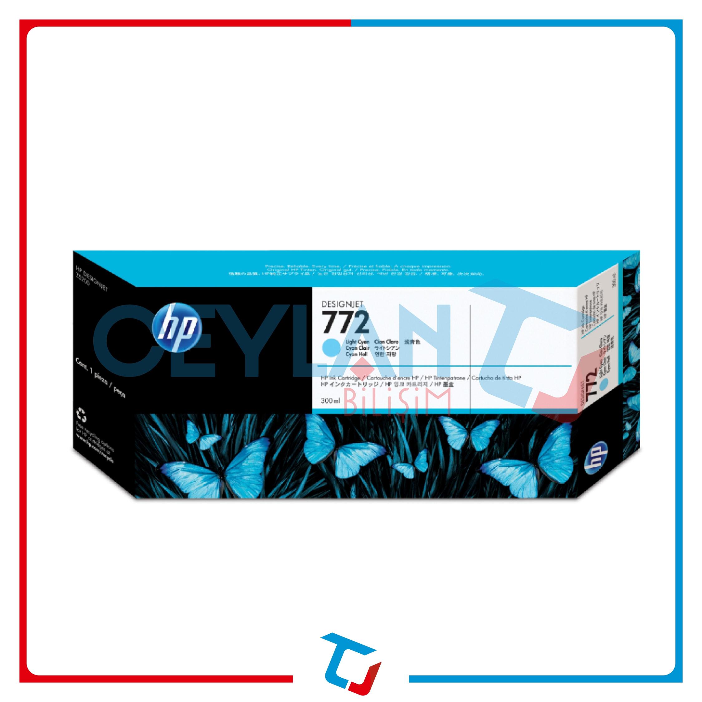 HP 772 AÇIK MAVİ (LİGHT CYAN) KARTUŞ CN632A 