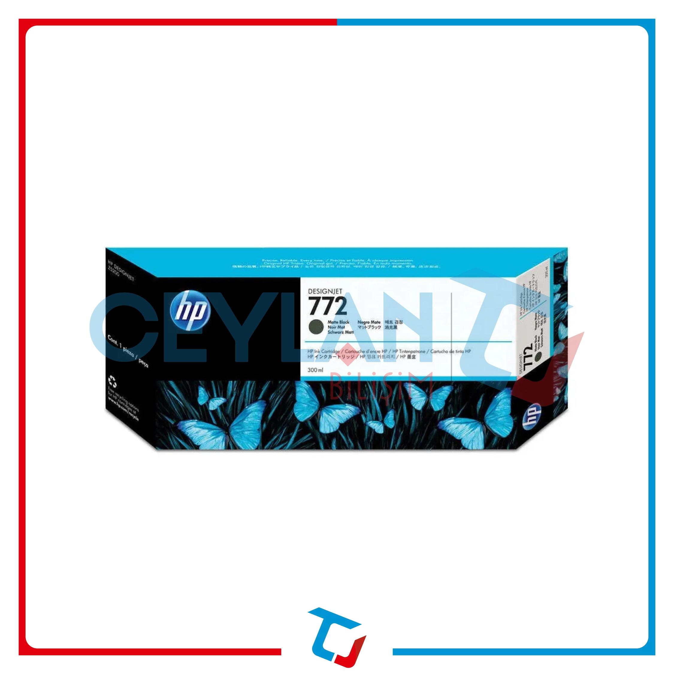 HP 772 MAT SİYAH (MATTE BLACK) KARTUŞ CN635A