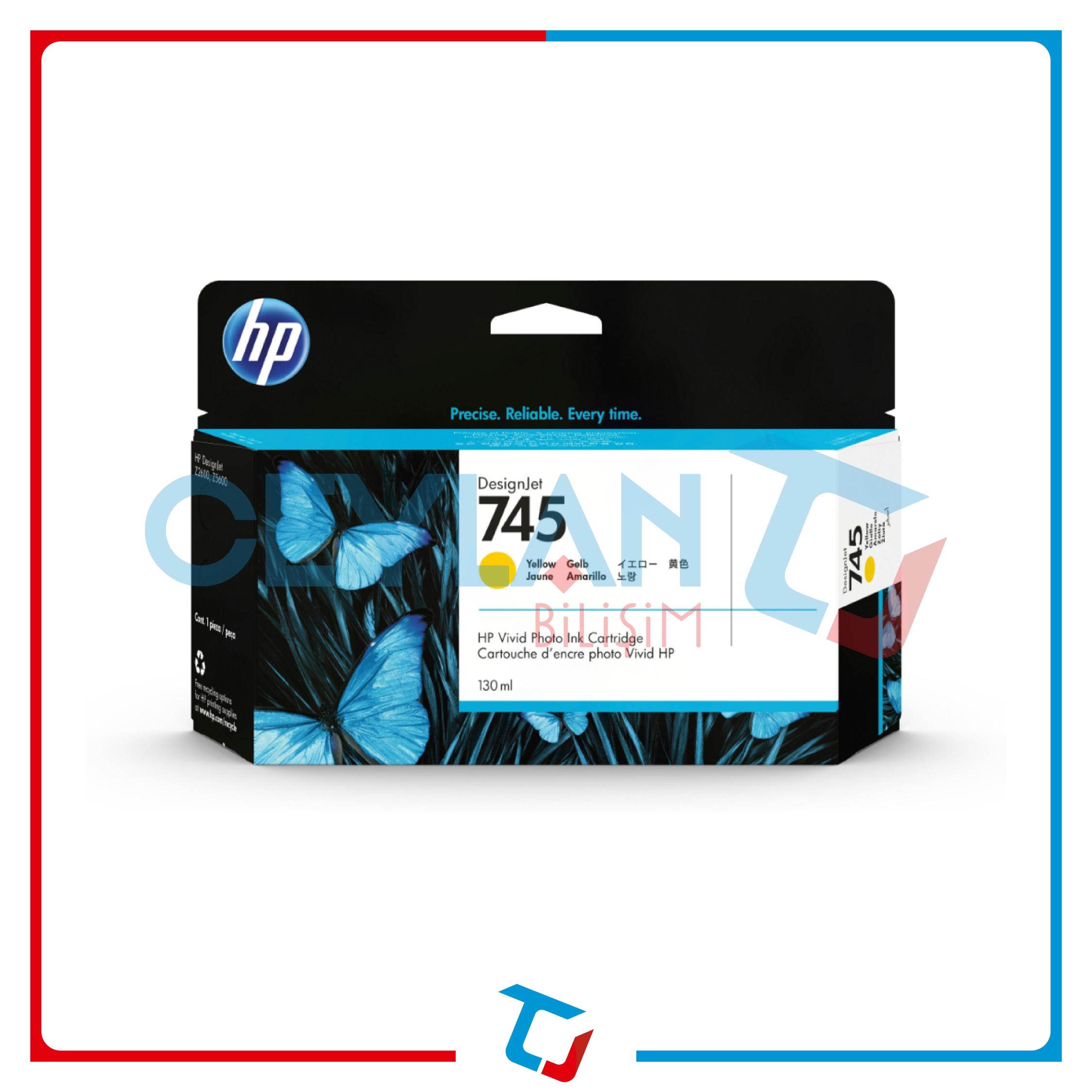 HP 745 SARI (YELLOW) KARTUŞ F9J96A