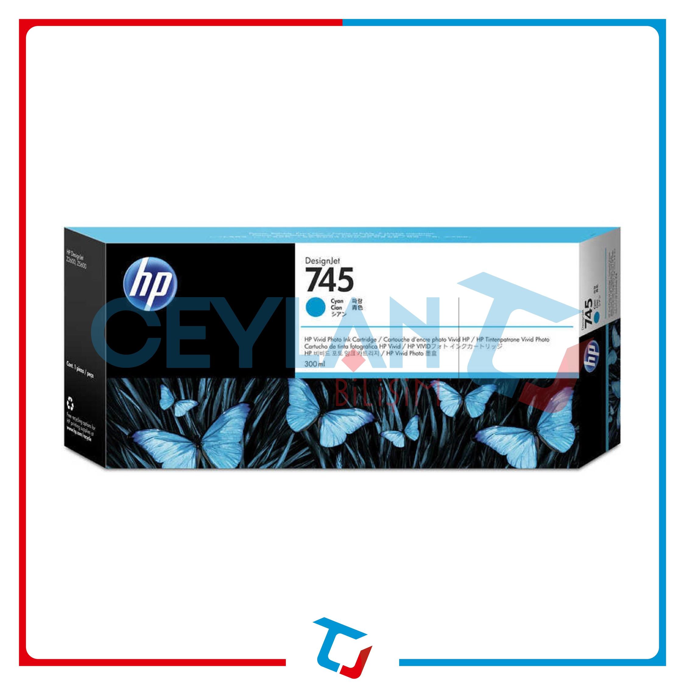 HP 745 MAVİ (CYAN) YÜKSEK KAPASİTELİ KARTUŞ F9K03A