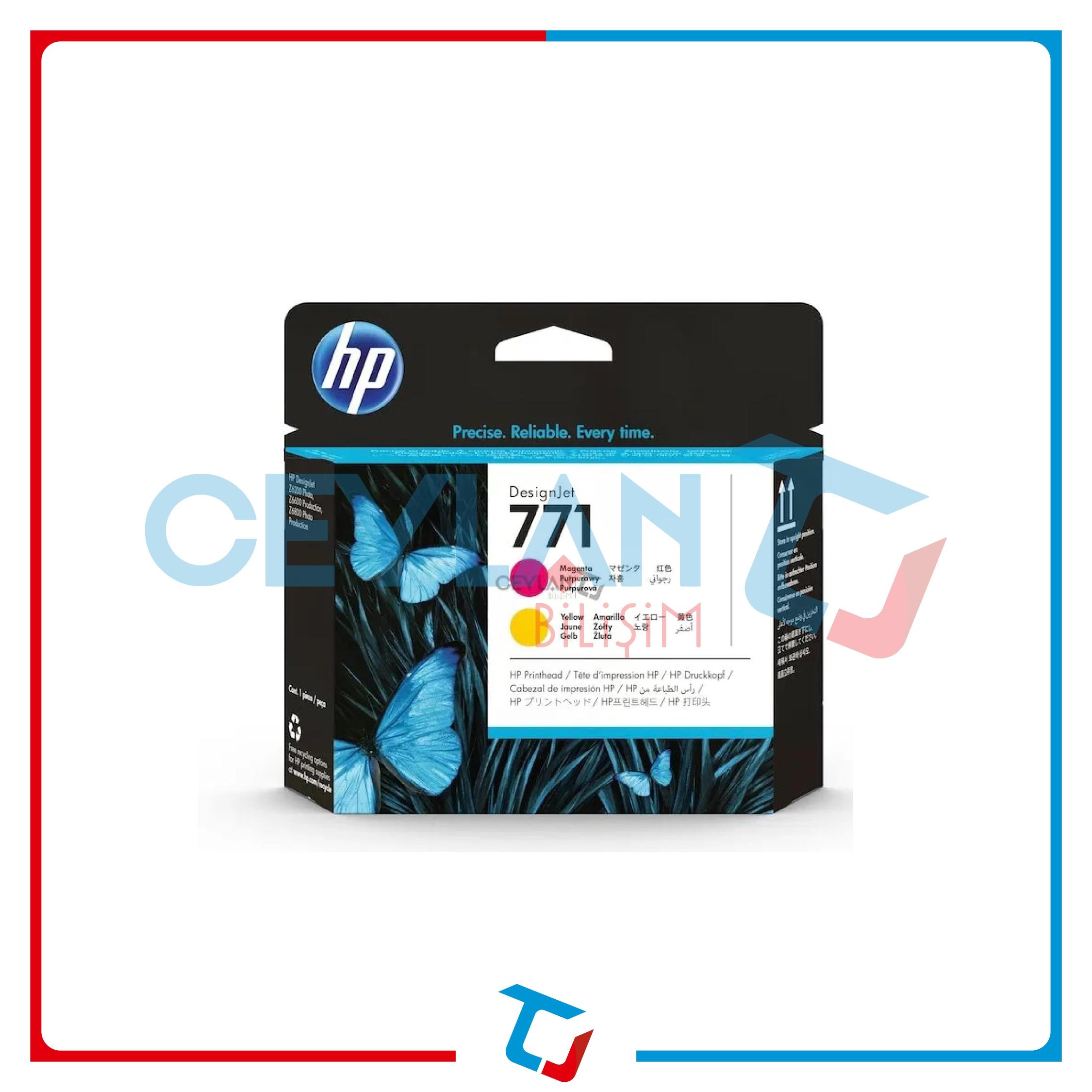 HP 771 KIRMIZI - SARI (MAGENTA - YELLOW) BASKI KAFASI CE018A