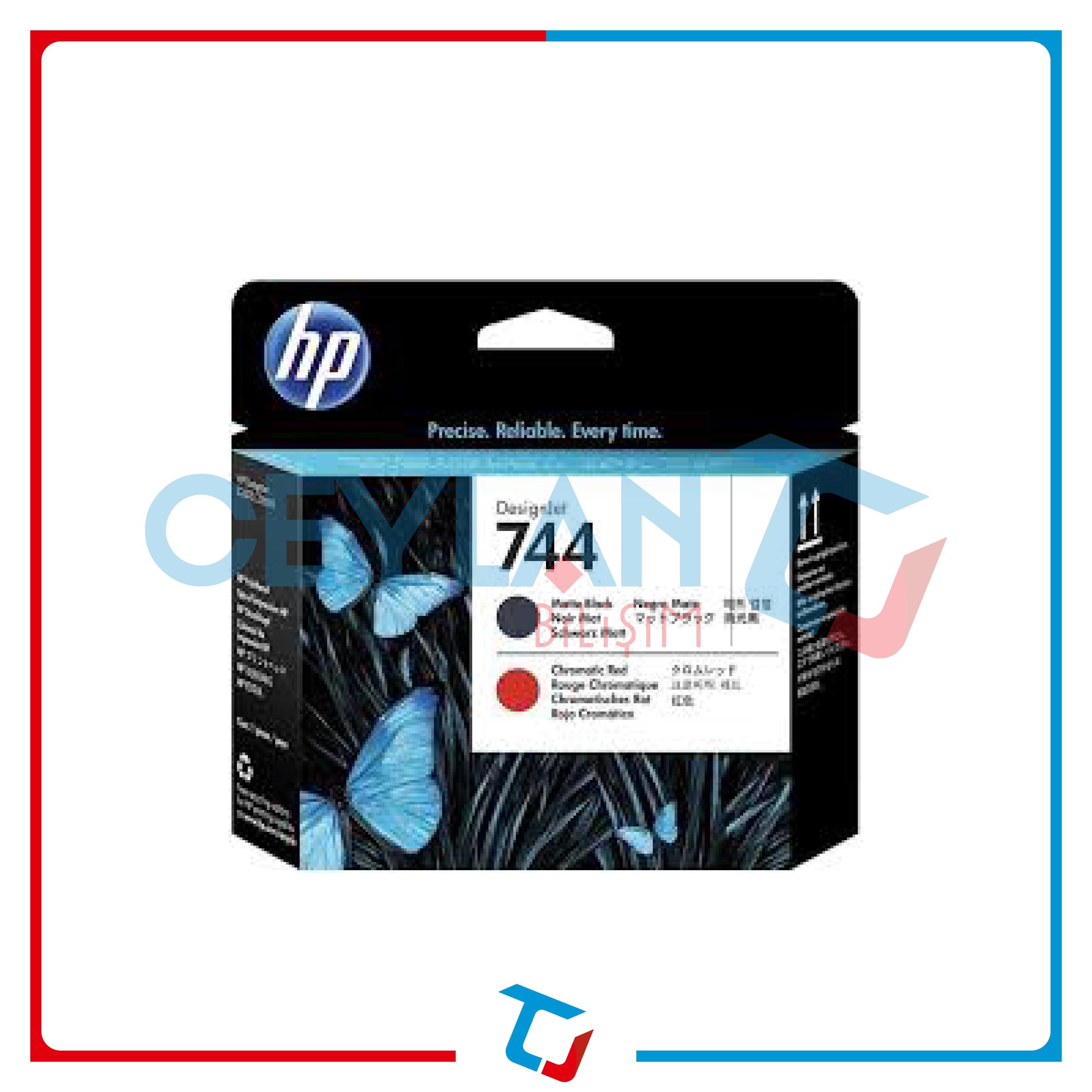 HP 744 MAT SİYAH - KROMATİK KIRMIZI (MATTE BLACK - CROMATİC RED) BASKI KAFASI F9J88A