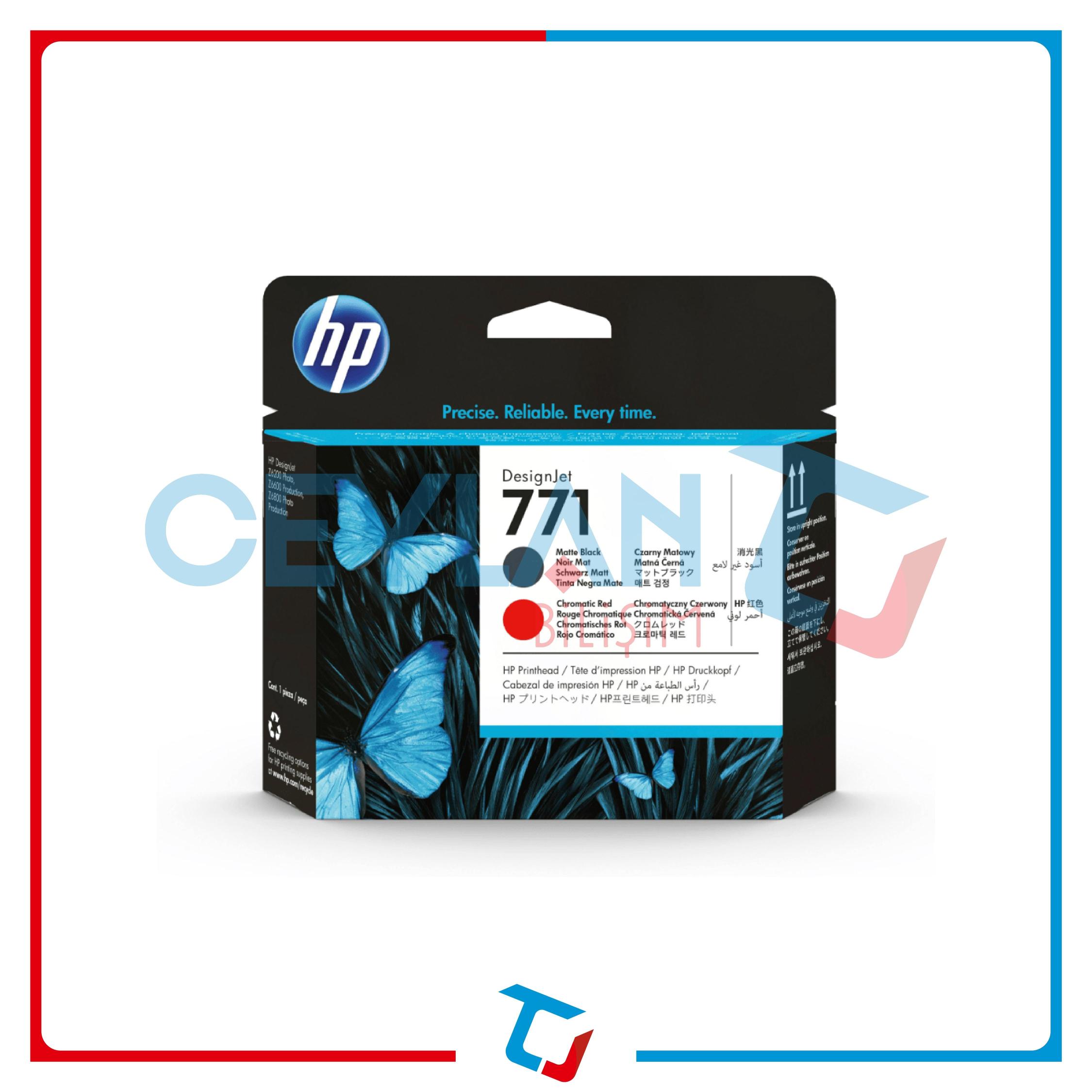 HP 771 MAT SİYAH - KROMATİK KIRMIZI (MATTE BLACK - CROMATİC RED) BASKI KAFASI CE017A