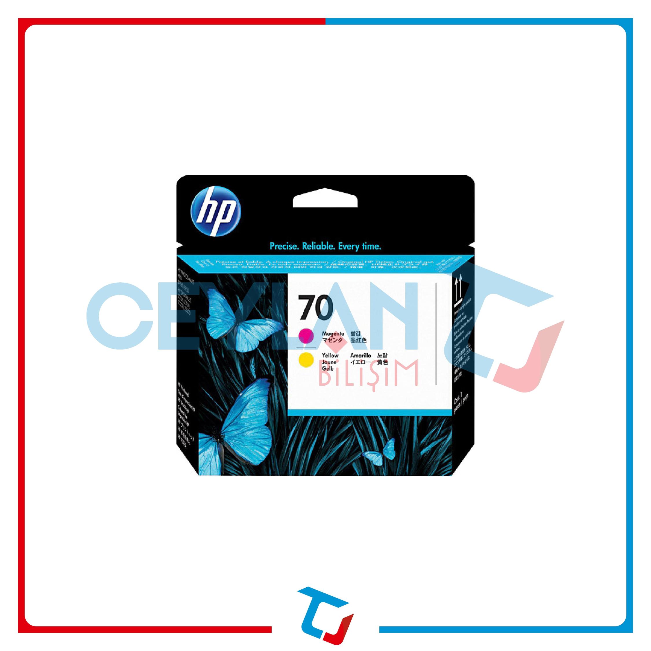 HP 70 KIRMIZI-SARI (MAGENTA-YELLOW) BASKI KAFASI C9406A