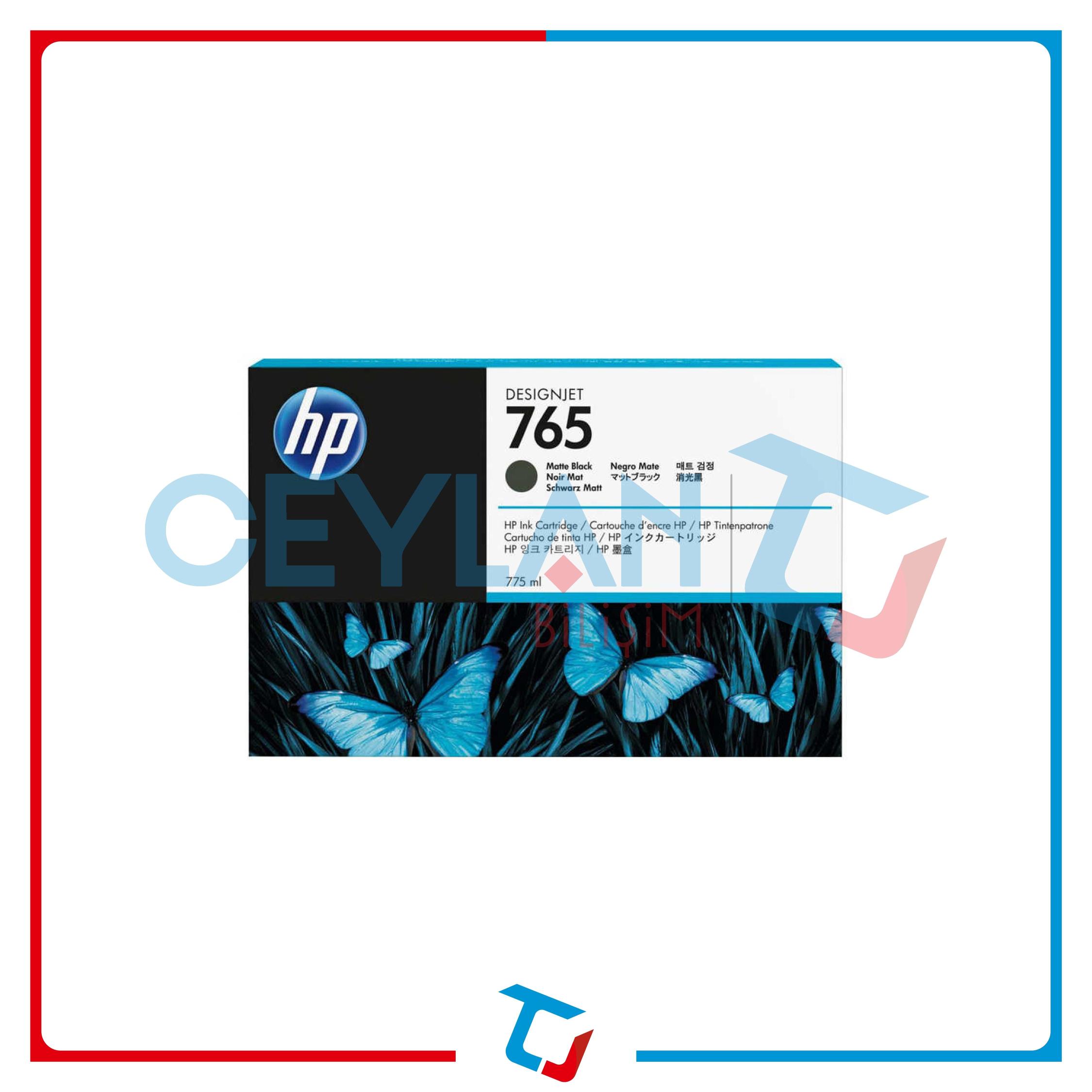 HP 765 MAT SİYAH (MATTE BLACK) KARTUŞ F9J55A