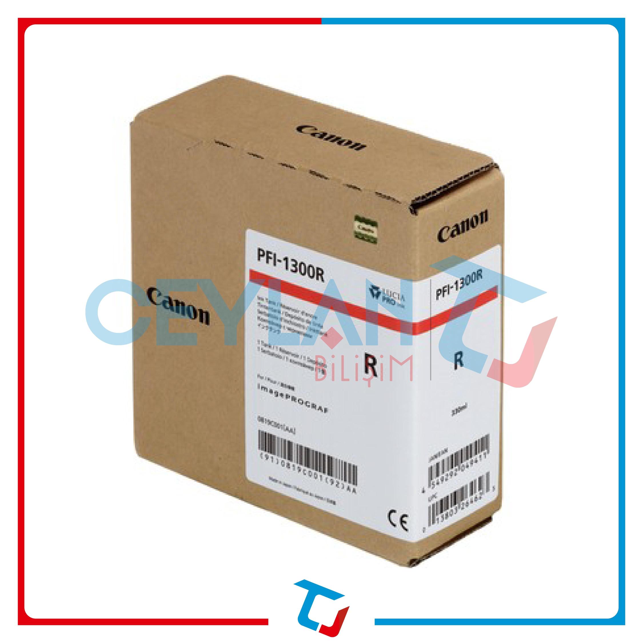 Canon PFI-1300R (0819C001) Red Orijinal Mürekkep Kartuş 330 ml