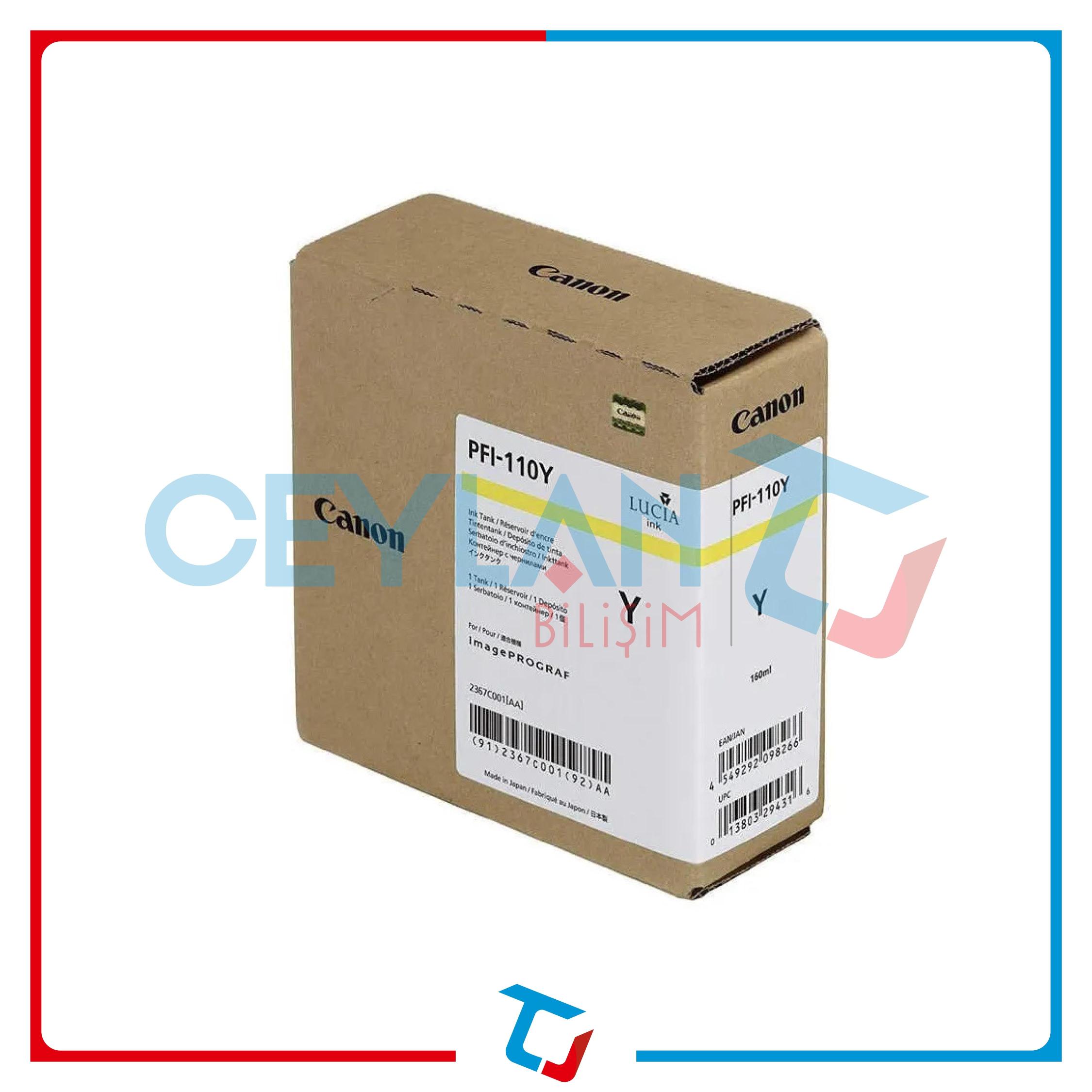 CANON  PFI-110Y YELLOW (SARI) KARTUŞ  2367C001