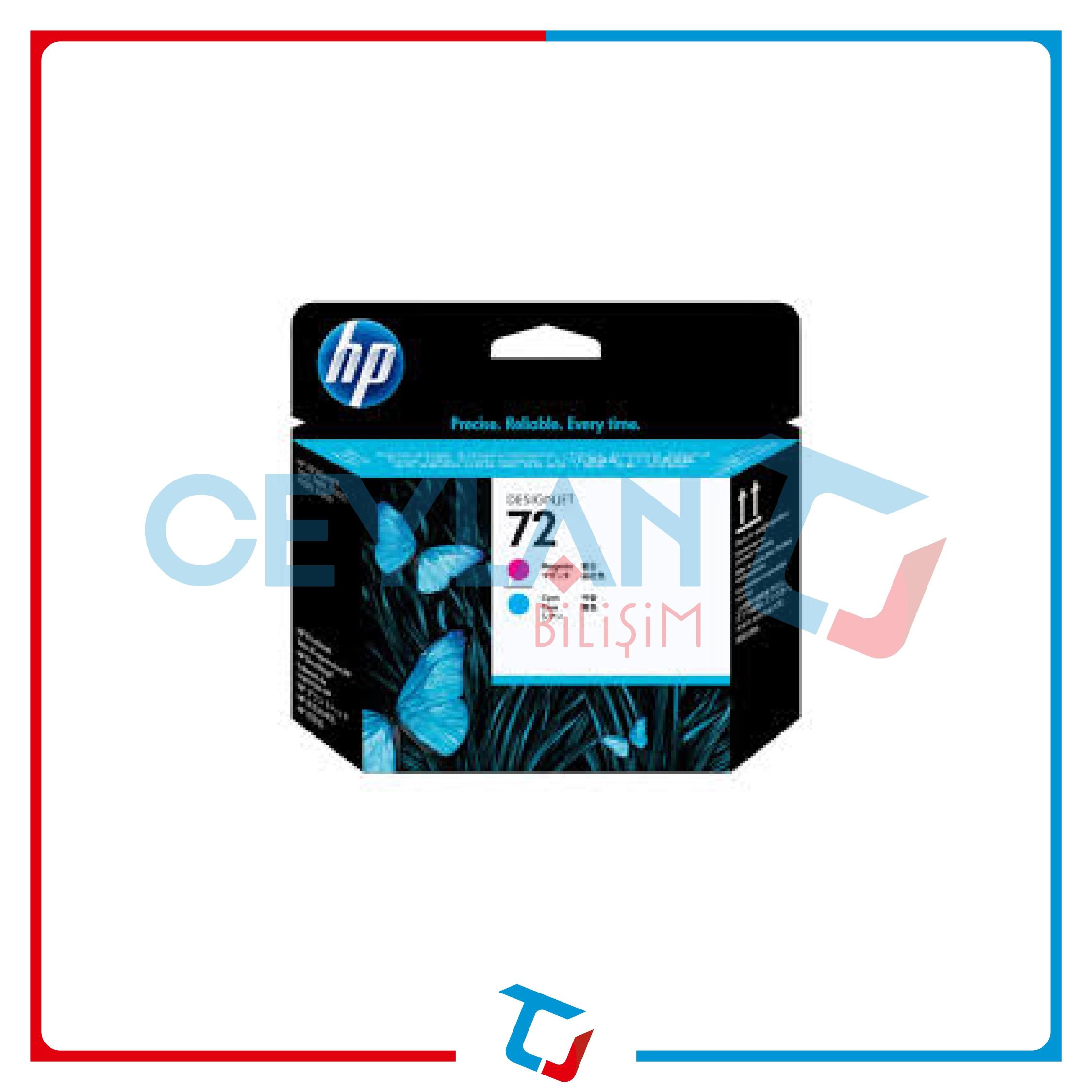 HP 72 KIRMIZI-MAVİ (MAGENTA-CYAN) BASKI KAFASI C9383A