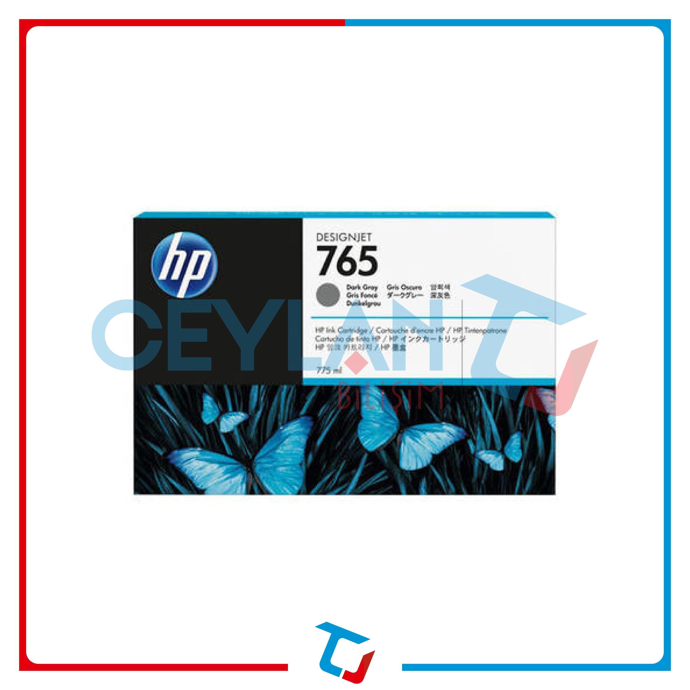 HP 765 KOYU GRİ (DARK GREY) KARTUŞ F9J54A