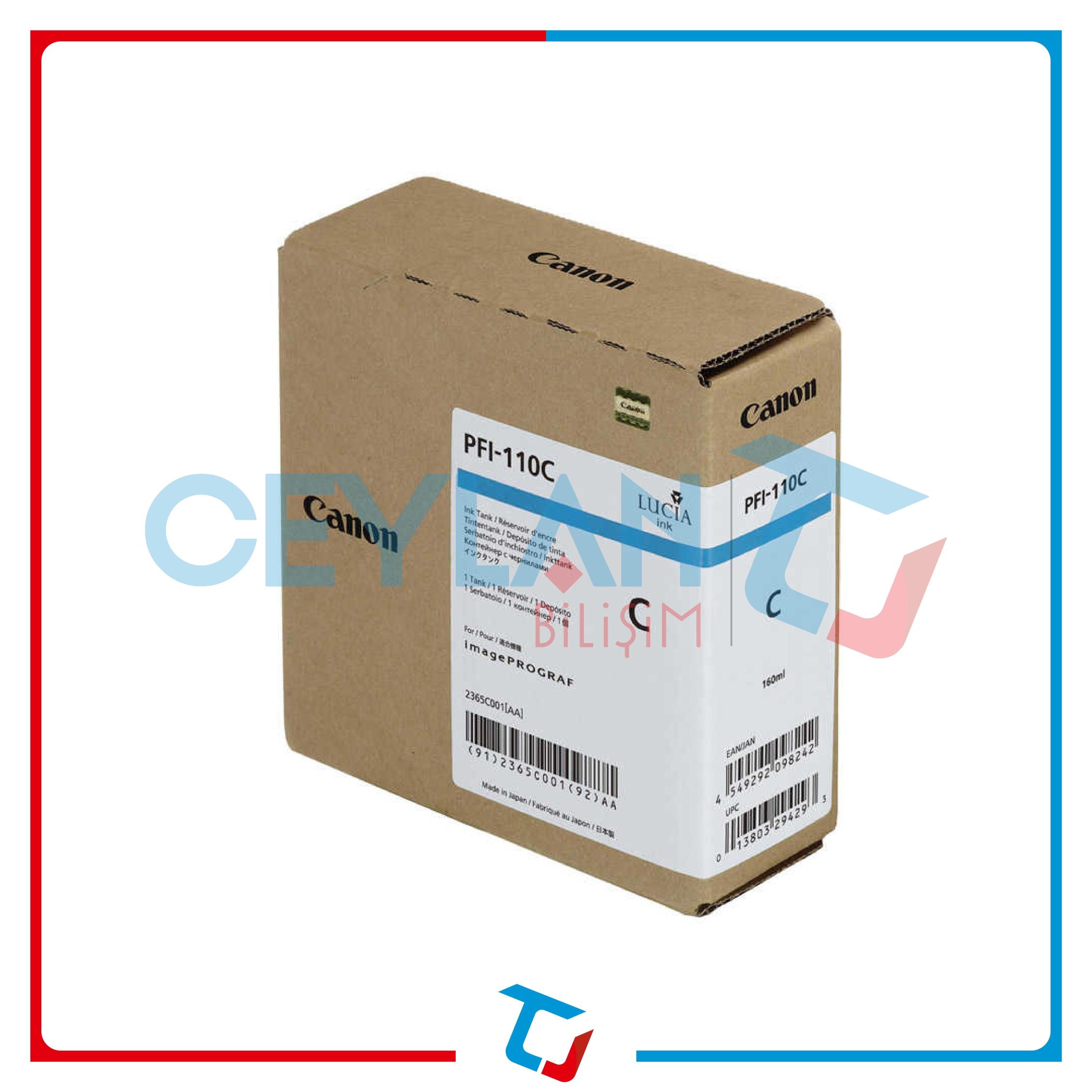CANON  PFI-110C CYAN (MAVİ) KARTUŞ  2365C001
