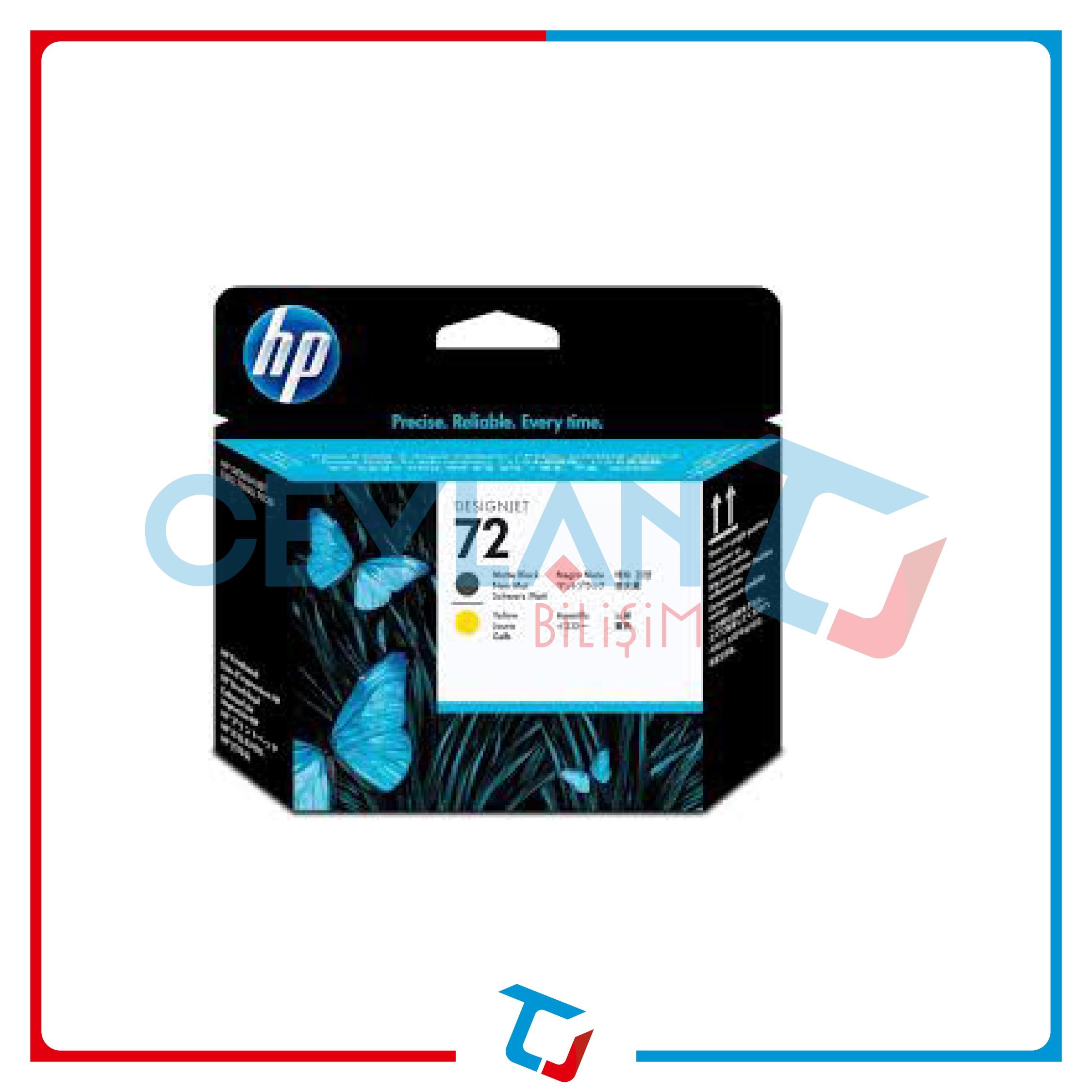 HP 72 MAT SİYAH-SARI (MATTE BLACK-YELLOW) BASKI KAFASI C9384A