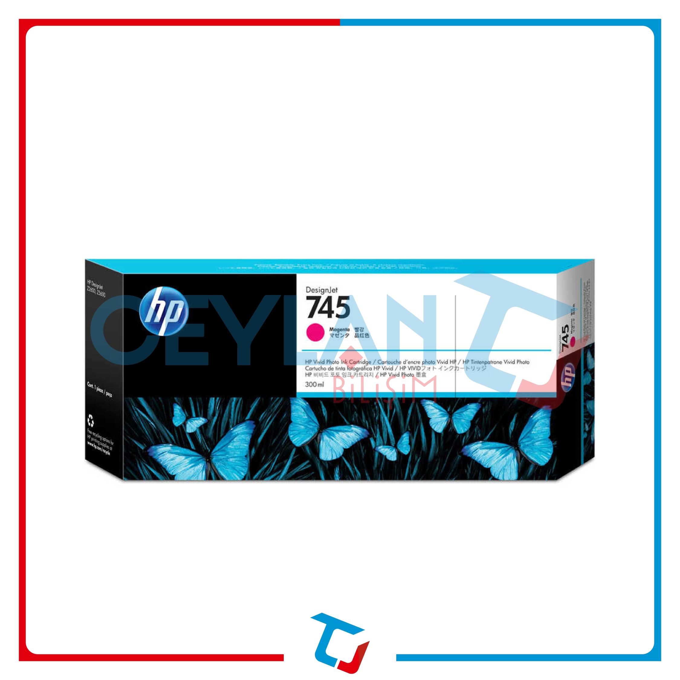 HP 745 KIRMIZI (MAGENTA) YÜKSEK KAPASİTELİ KARTUŞ F9K01A