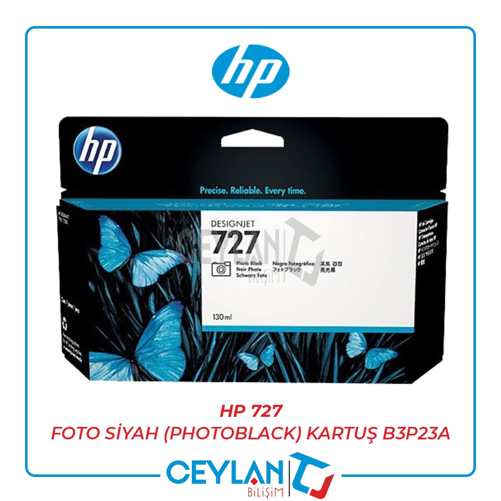 HP 727 FOTO SİYAH (PHOTOBLACK) KARTUŞ B3P23A