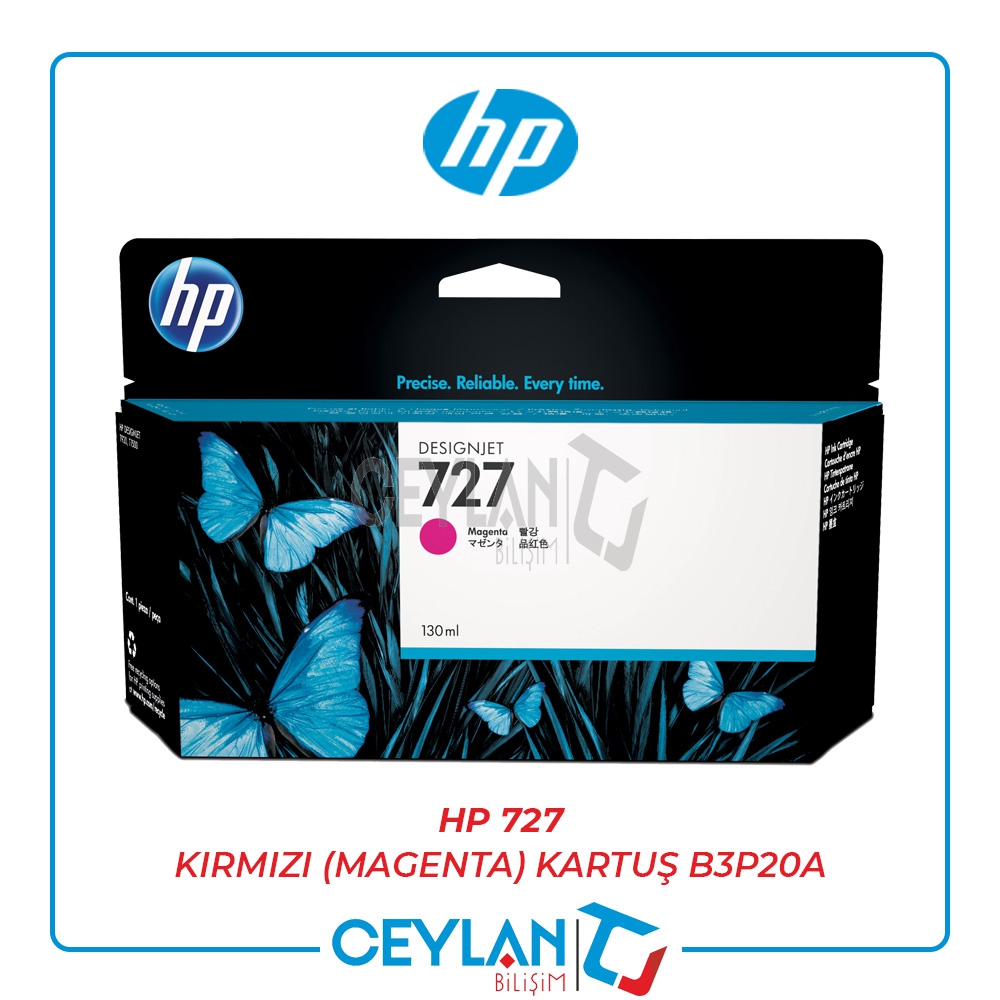 HP 727 KIRMIZI (MAGENTA) KARTUŞ B3P20A