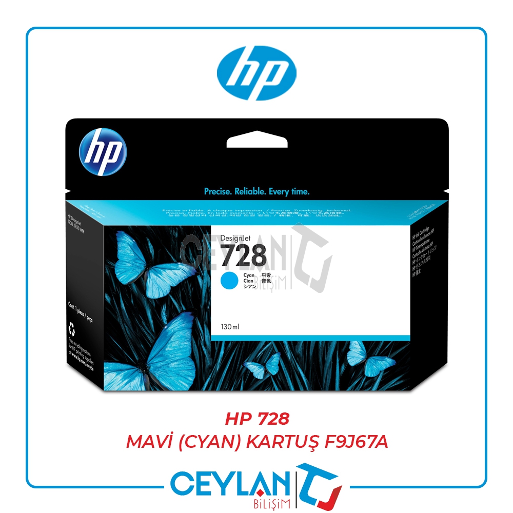 HP 728 MAVİ (CYAN) KARTUŞ F9J67A