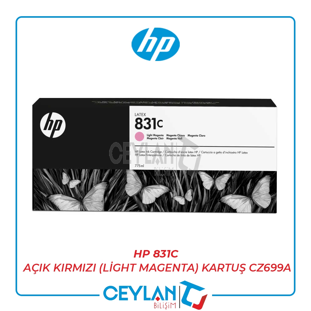 HP 831C AÇIK KIRMIZI (LİGHT MAGENTA) KARTUŞ CZ699A