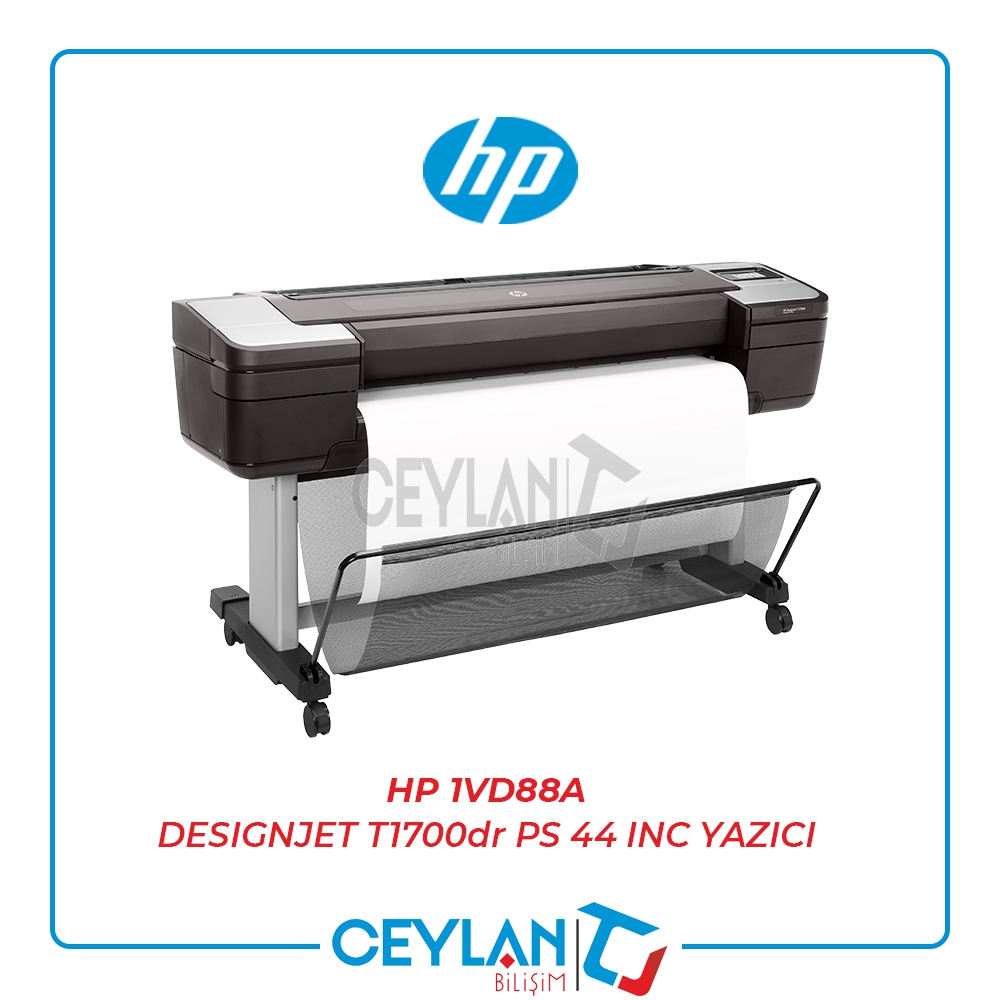 HP 1VD88A DESIGNJET T1700dr PS 44 INC YAZICI