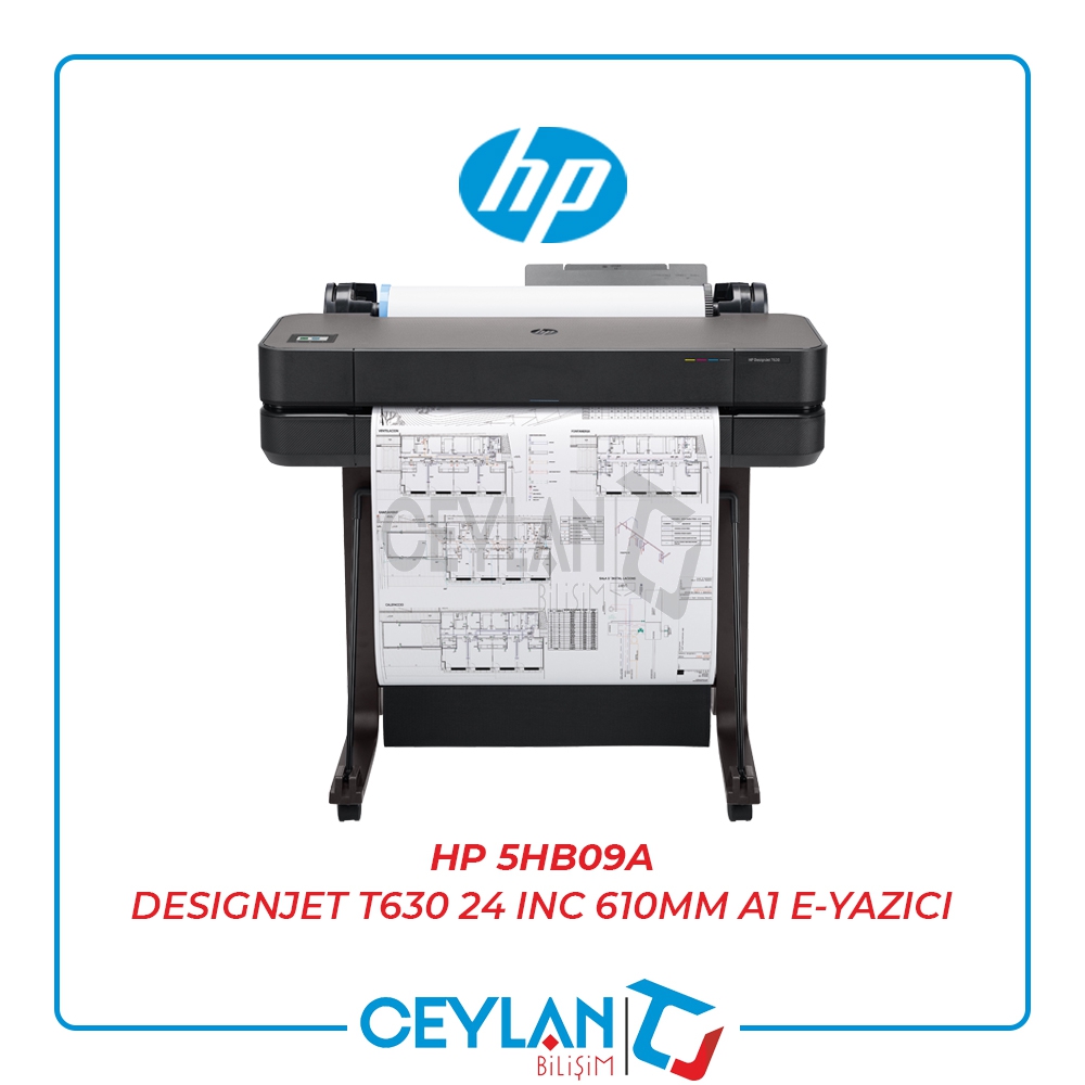 HP 5HB09A DESIGNJET T630 24 INC 610MM A1 E-YAZICI