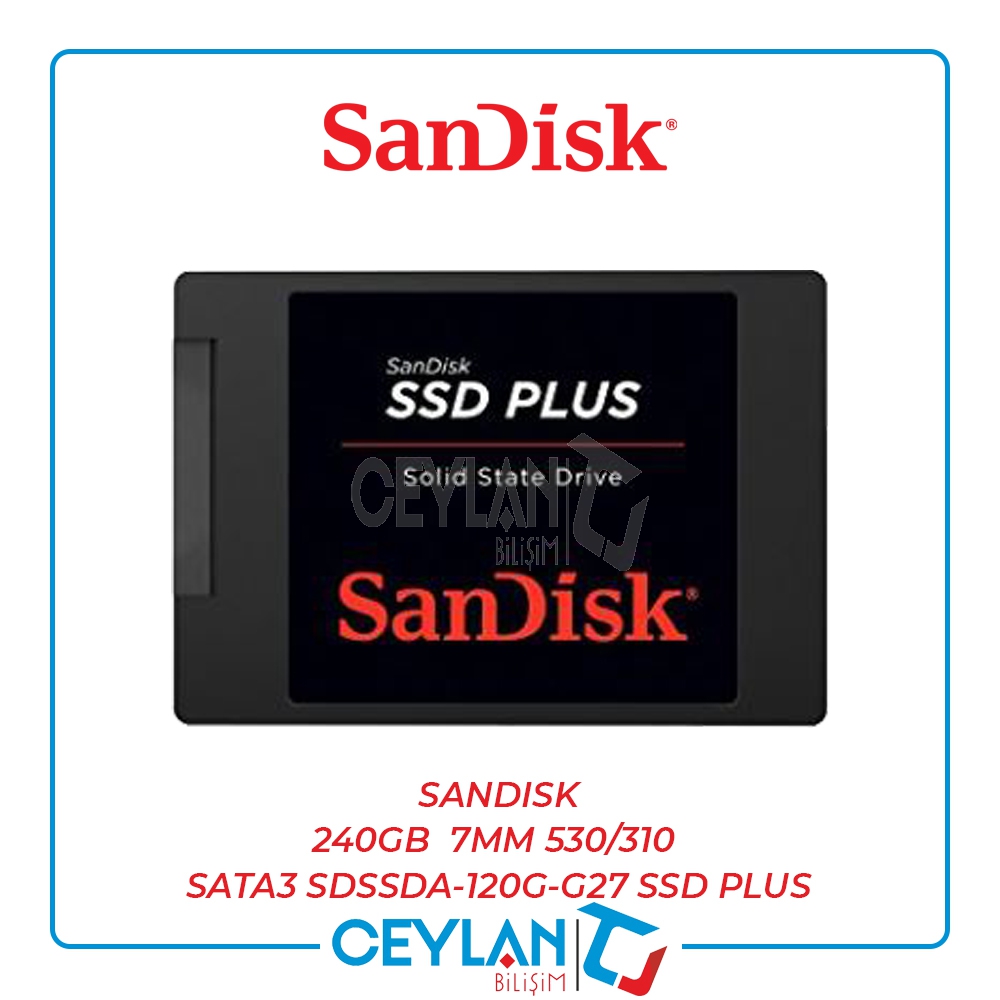 240GB SANDISK 7MM 530/440 SATA3 SDSSDA-240G-G26 SSD PLUS NEW