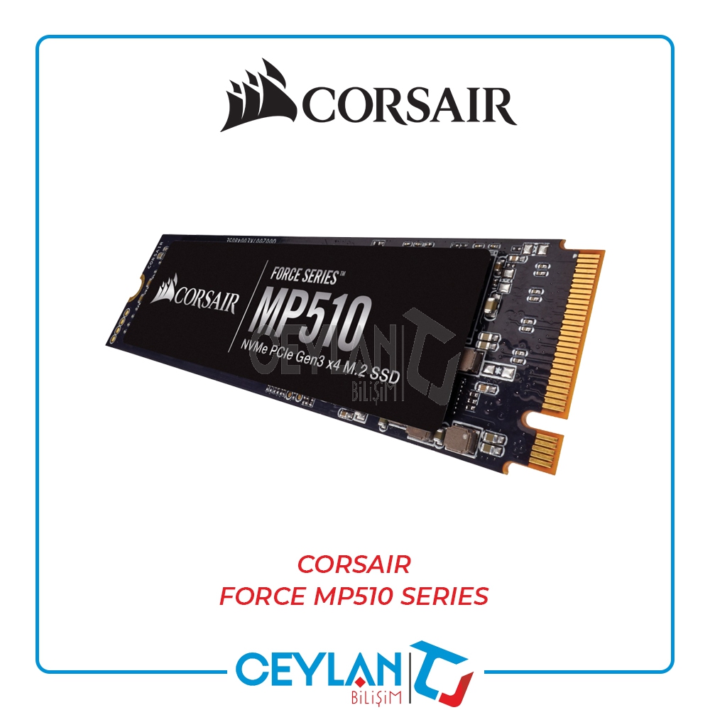 CORSAIR CSSD-F480GBMP510B FORCE MP510 SERIES GEN3 M.2 SSD 480GB 3.480MB/s OKUMA HIZI / 2.000MB/s YAZMA HIZI
