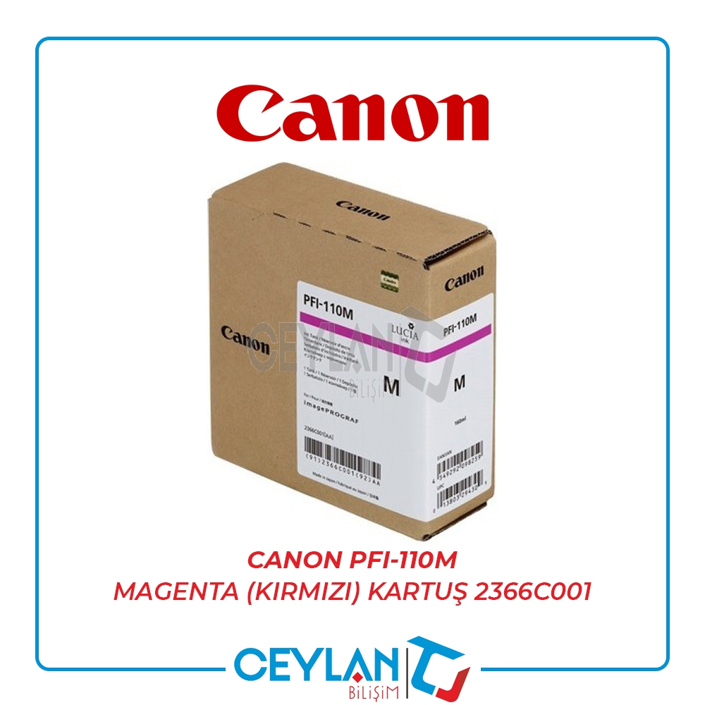 CANON  PFI-110M MAGENTA (KIRMIZI) KARTUŞ  2366C001
