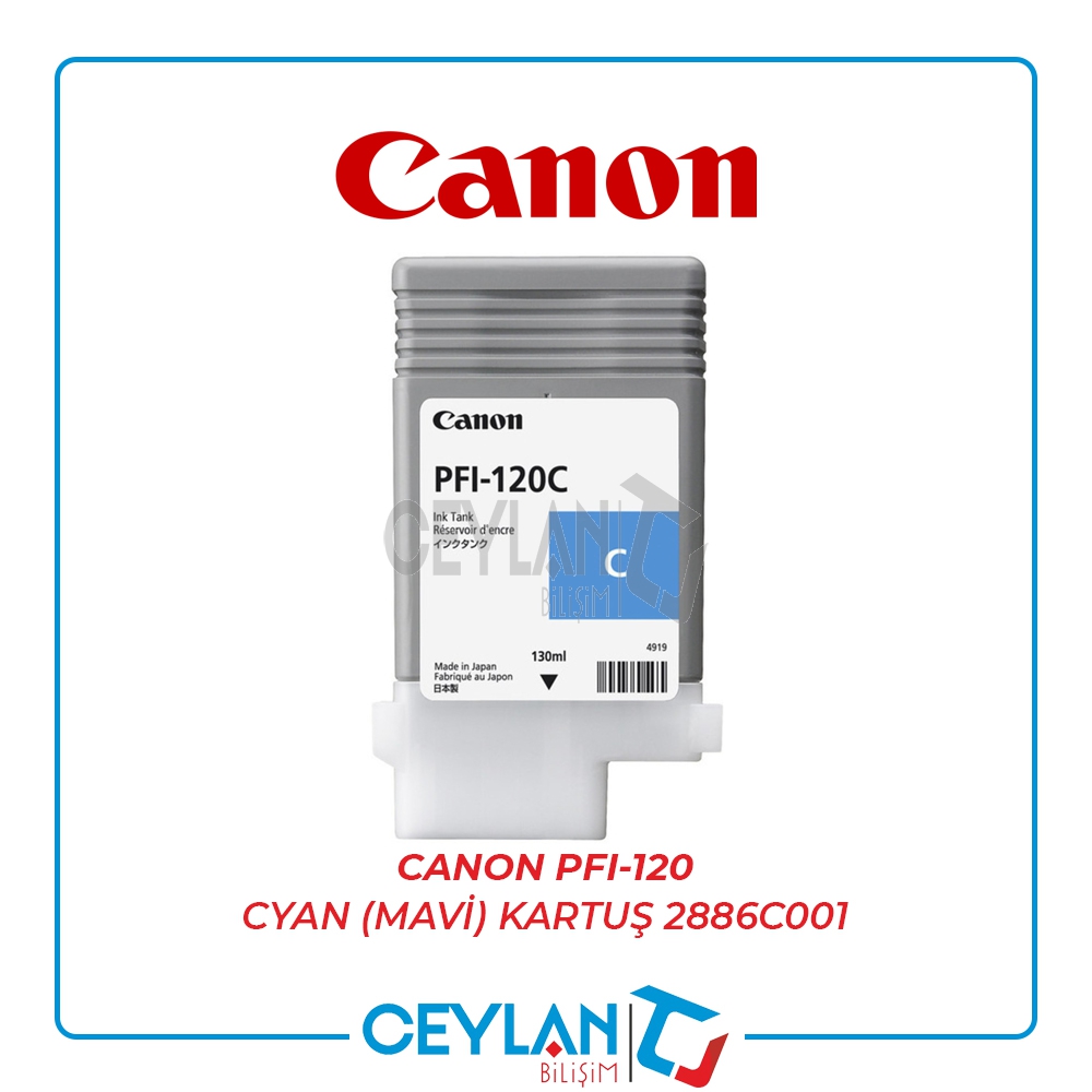 CANON  PFI-120 CYAN (MAVİ) KARTUŞ 2886C001