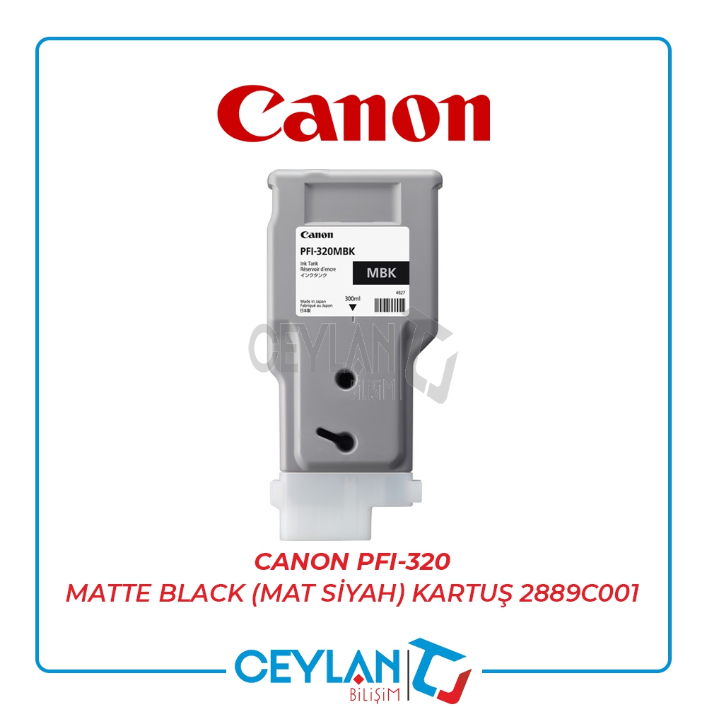 CANON  PFI-320 MATTE BLACK (MAT SİYAH) KARTUŞ 2889C001