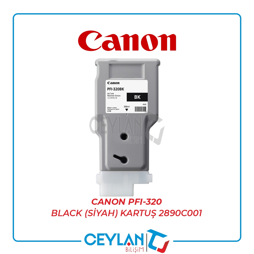 CANON  PFI-320 BLACK (SİYAH) KARTUŞ 2890C001