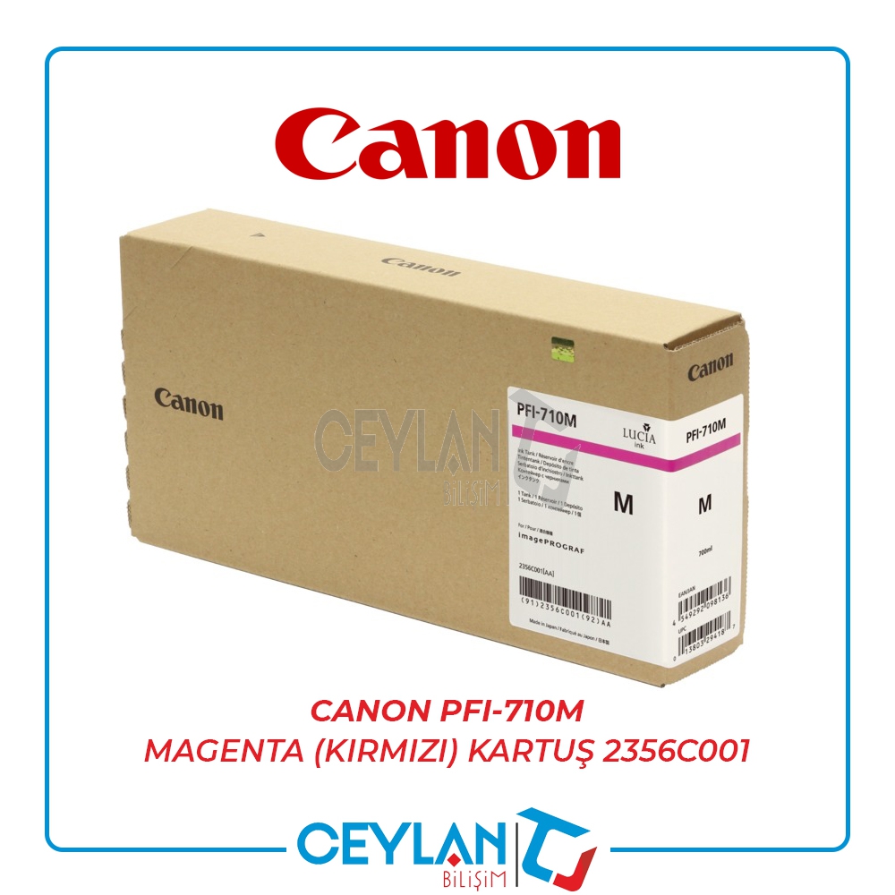 CANON  PFI-710M MAGENTA (KIRMIZI) KARTUŞ  2356C001