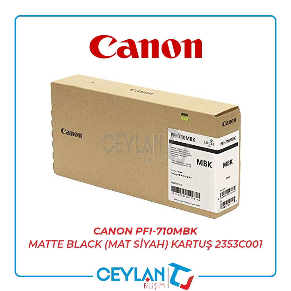 CANON  PFI-710MBK MATTE BLACK (MAT SİYAH) KARTUŞ  2353C001
