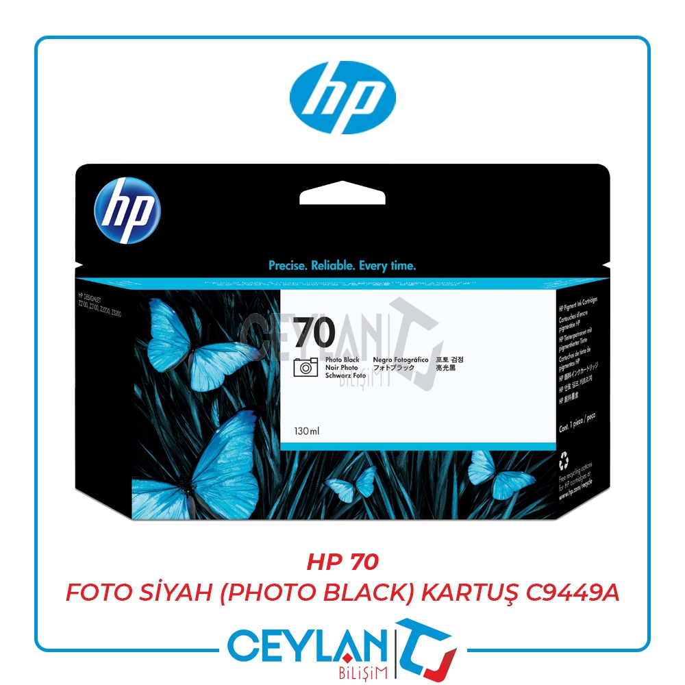 HP 70 FOTO SİYAH (PHOTO BLACK) KARTUŞ C9449A