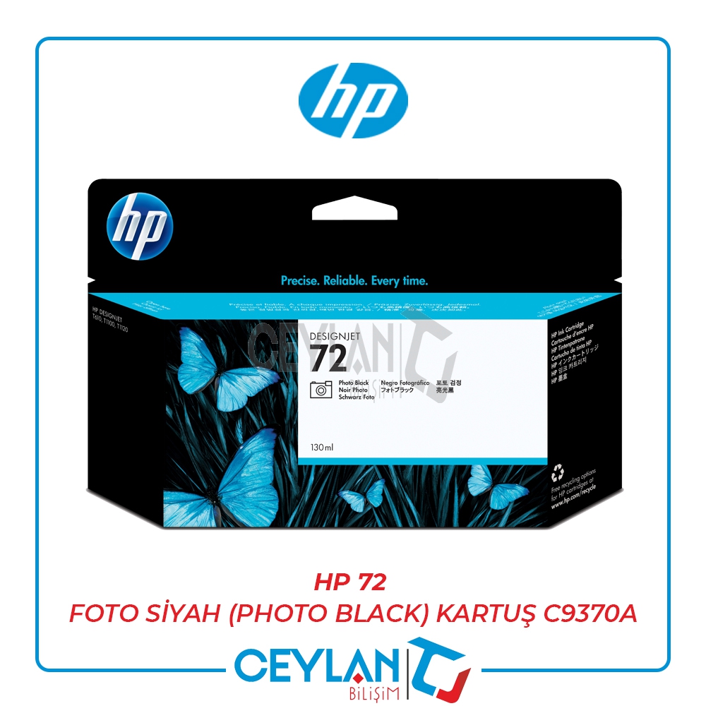 HP 72 FOTO SİYAH (PHOTO BLACK) KARTUŞ C9370A