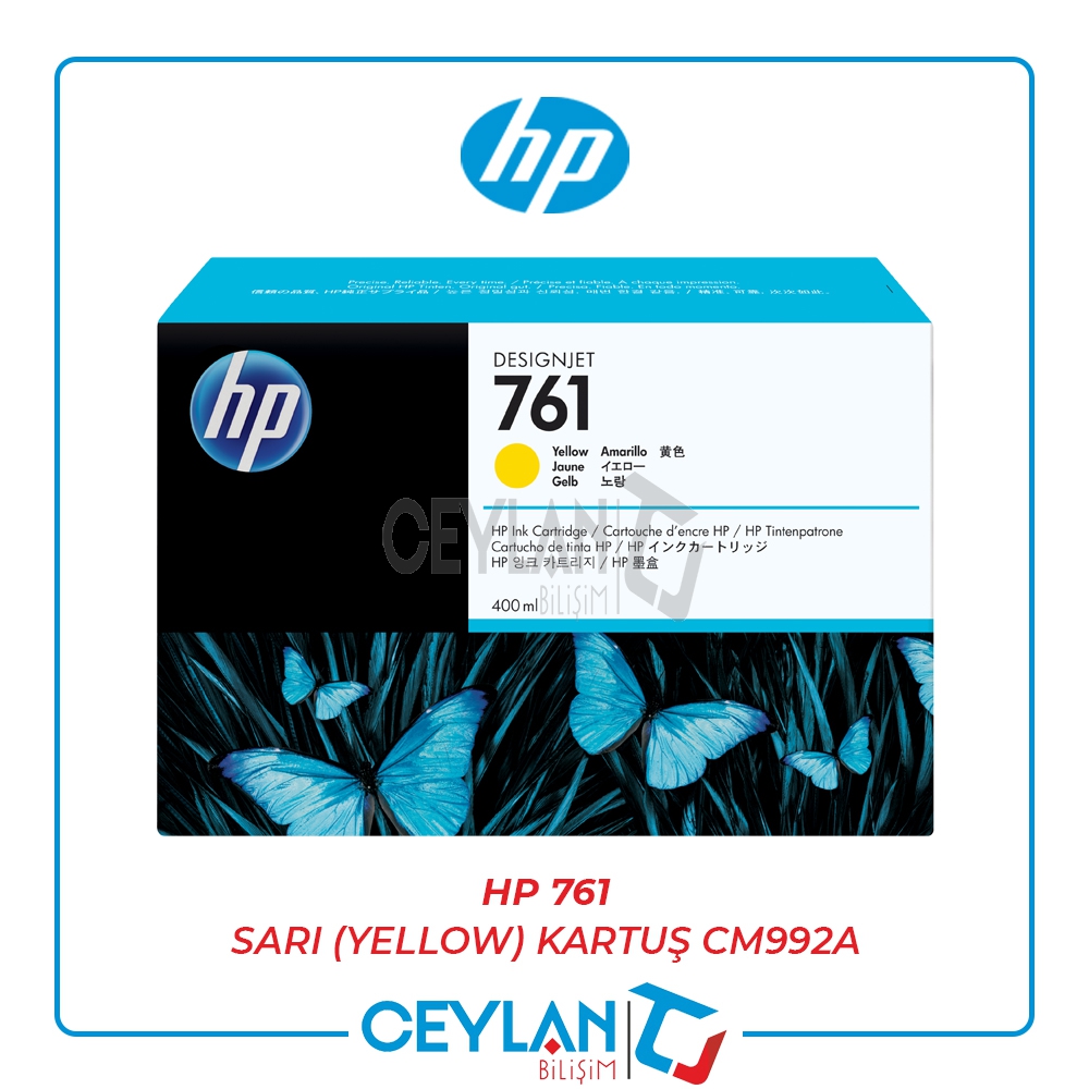 HP 761 SARI (YELLOW) KARTUŞ CM992A
