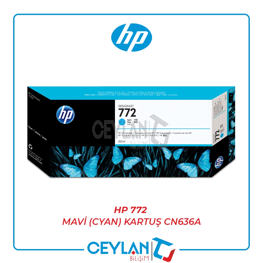 HP 772 MAVİ (CYAN) KARTUŞ CN636A