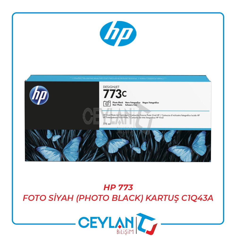 HP 773 FOTO SİYAH (PHOTO BLACK) KARTUŞ C1Q43A