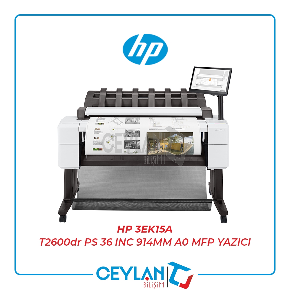 HP 3EK15A POSTSCRIPT T2600dr 36 INC 914MM A0 MFP YAZICI