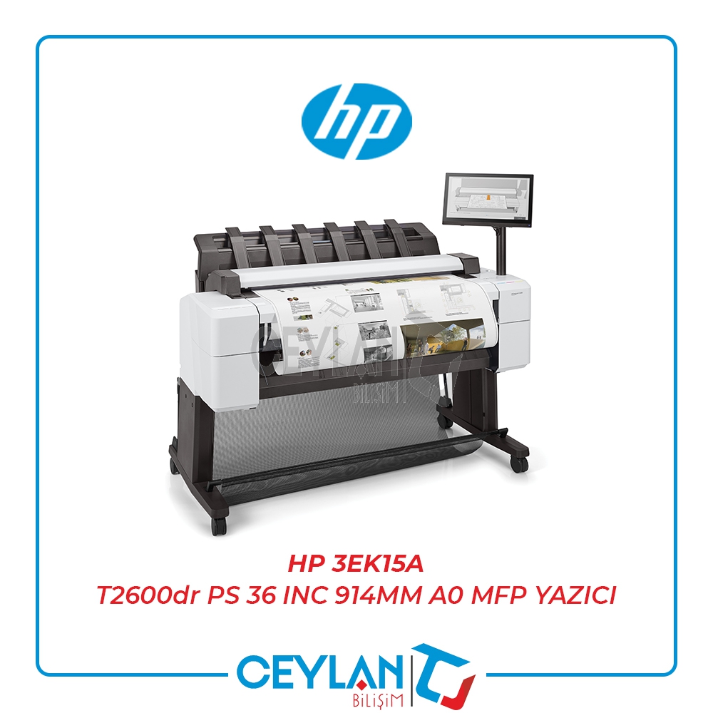 HP 3EK15A POSTSCRIPT T2600dr 36 INC 914MM A0 MFP YAZICI