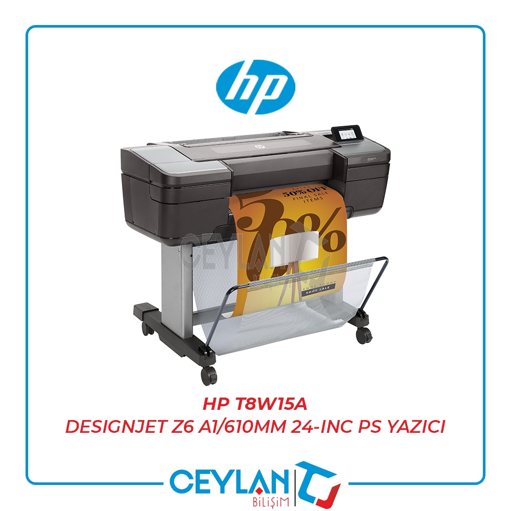 HP T8W15A DESIGNJET Z6 A1/610MM 24-INC POSTSCRIPT YAZICI