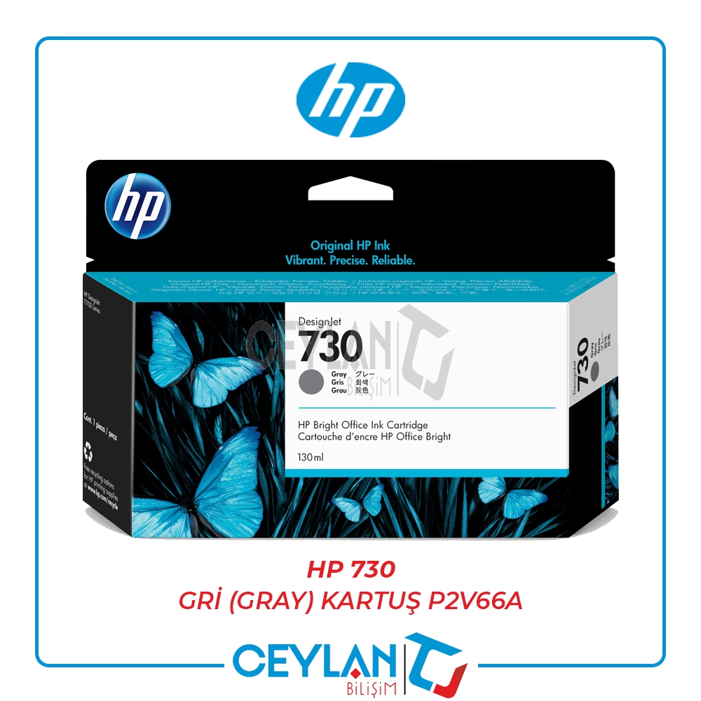 HP 730 GRİ (GRAY) KARTUŞ P2V66A