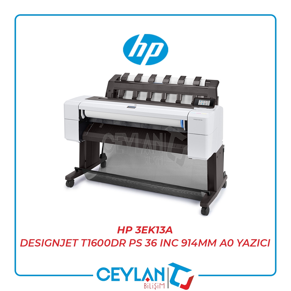 HP 3EK13A DESIGNJET T1600DR PS 36 INC 914MM A0 YAZICI