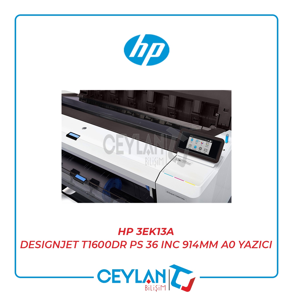 HP 3EK13A DESIGNJET T1600DR PS 36 INC 914MM A0 YAZICI