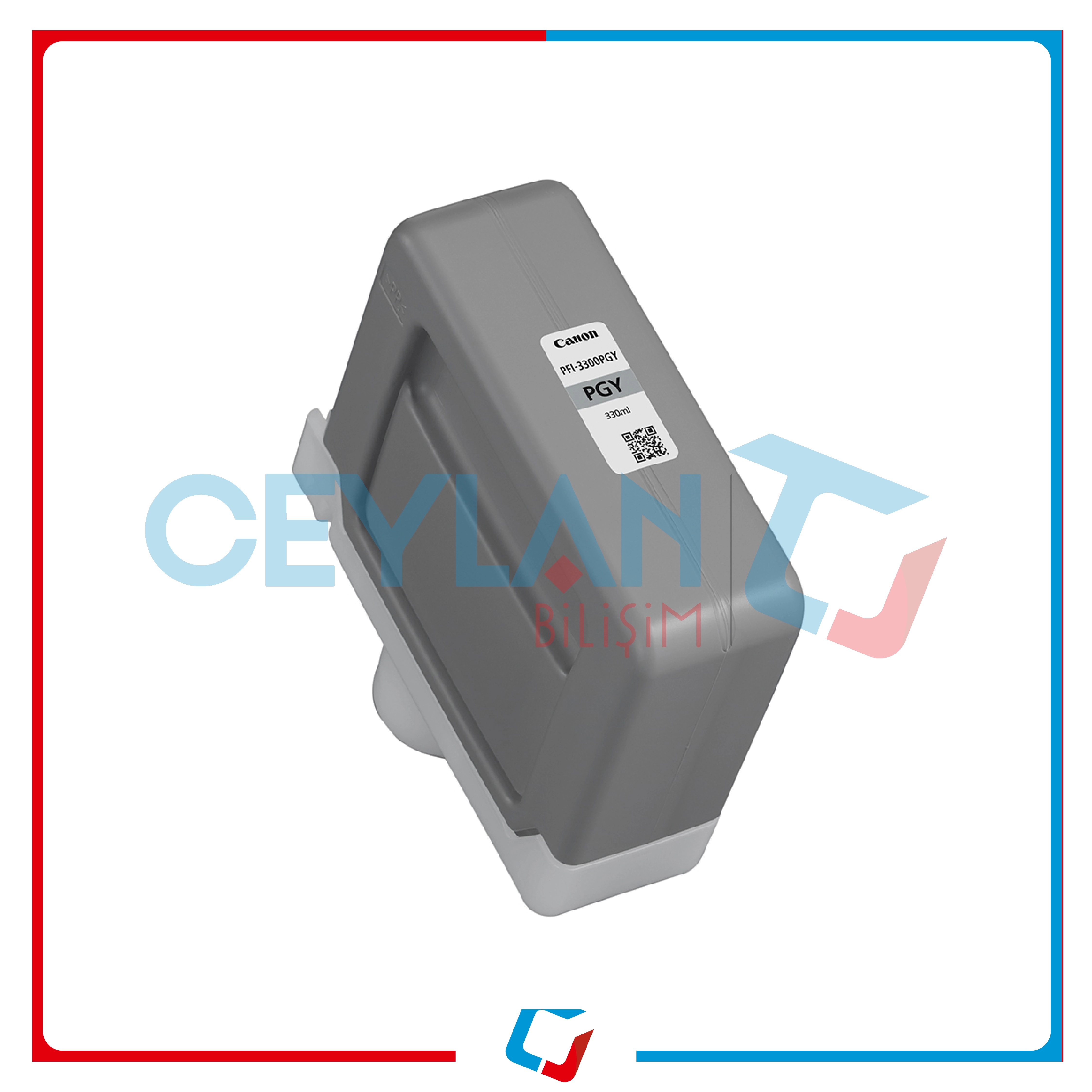 Canon PFI-3300 PGY 6442C001AA Pigment Ink Tank (330mL) Photo Gray