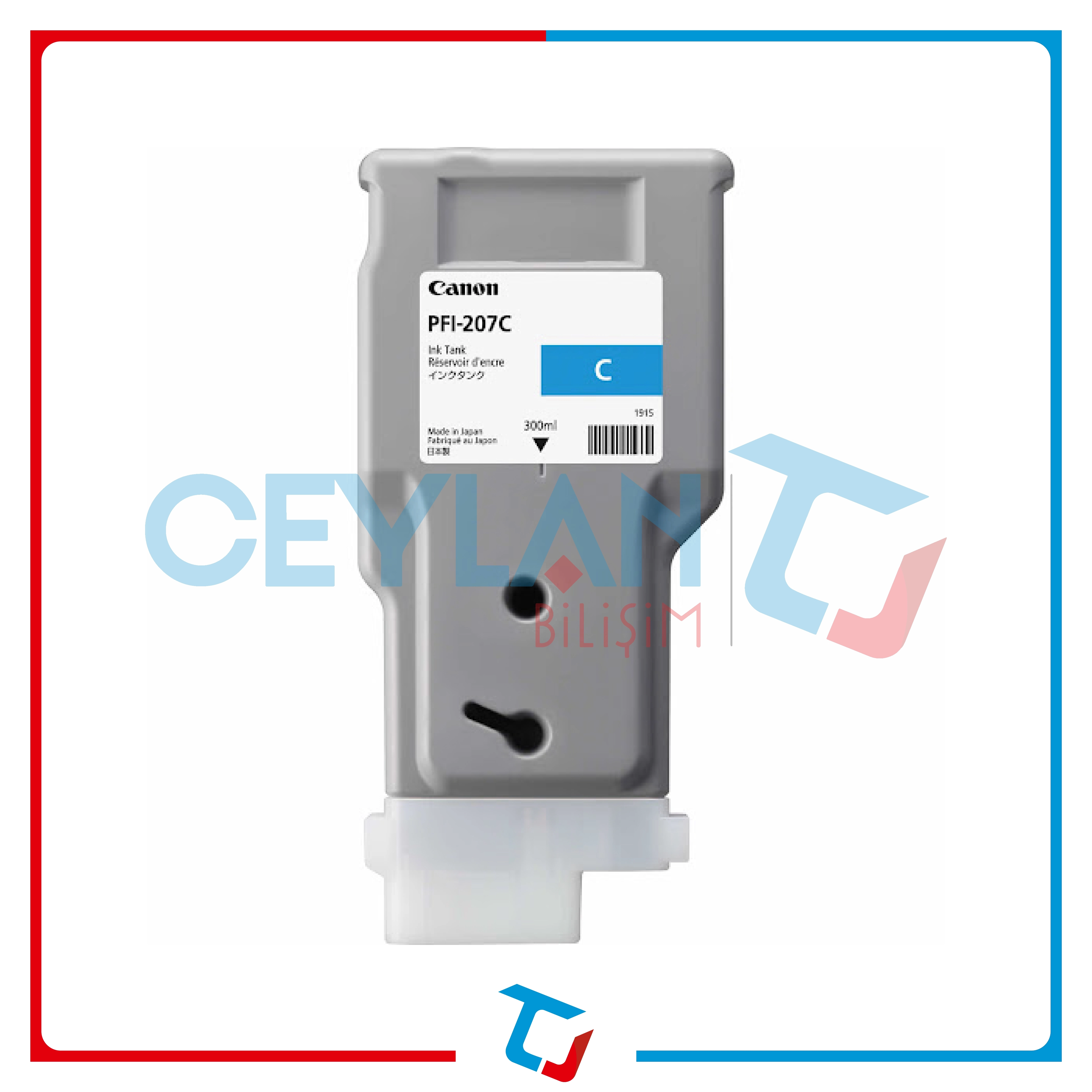 Canon PFI-207 C / Cyan  Orijinal Kartuş
