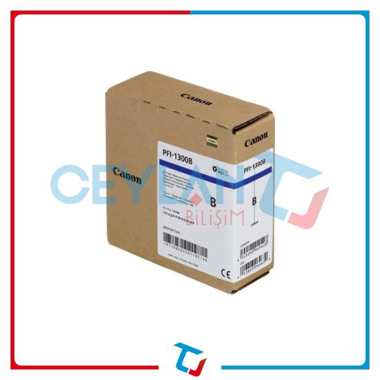 Canon PFI-1300 B (Blue) Mavi Plotter Orijinal Mürekkep Kartuş 330 Ml. (0820C001)
