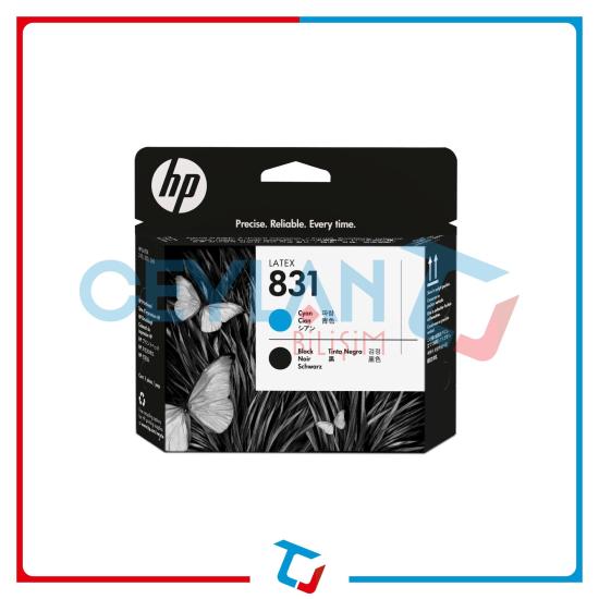HP 831  Mavi - Siyah (Cyan - Black) Baskı Kafası CZ677A