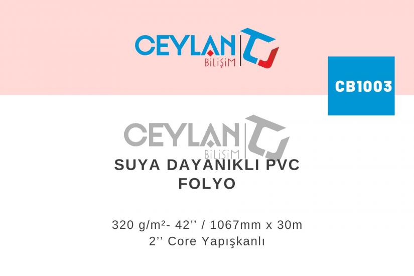 Professionel Suya Dayanıklı Pvc Folyo 320 g/m²- 42’’ / 1067mm x 30m 2’’ Core Yapışkanlı