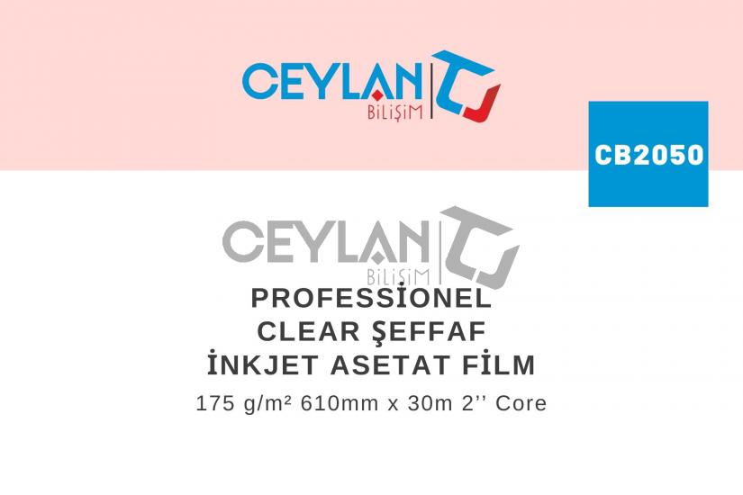 Professionel Clear Şeffaf İnkjet Asetat Film 175 g/m² 610mm x 30m 2’’ Core