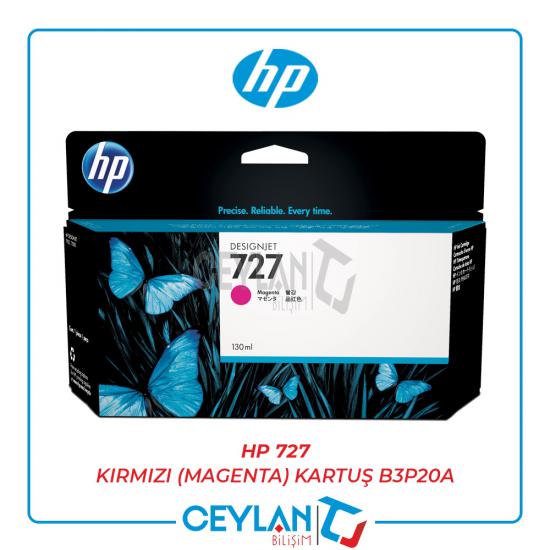 HP 727 Kırmızı (Magenta) Kartuş B3P20A