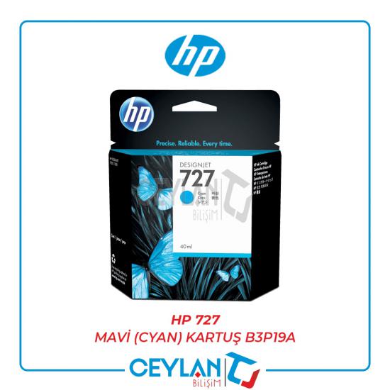 HP 727 Mavi (Cyan) Kartuş B3P19A